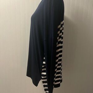 CAbi Navy Long Sleeve V-Neck Top